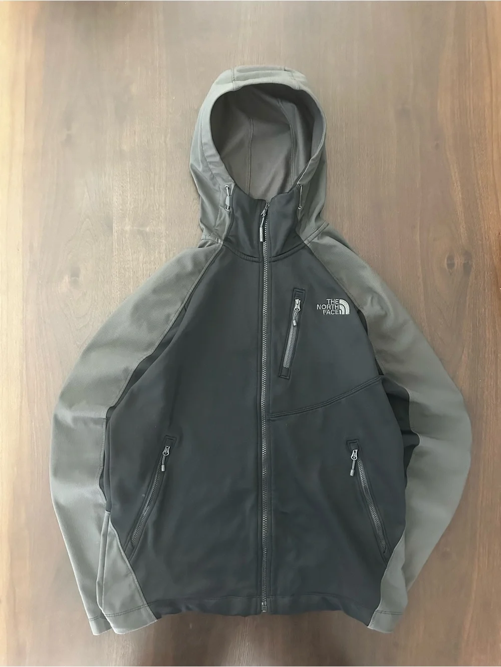 The North Face Mens Tenacious Hybrid Full Zip Softshell Fleece Hoodie Jacket M